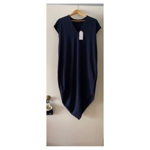 Universal Standard short sleeve dress, navy blue